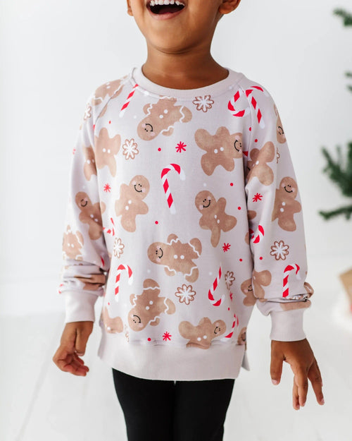 Baby Kids Bamboo Pajamas — Baking Spirits Bright Crew Neck Sweatshirt — Image 15