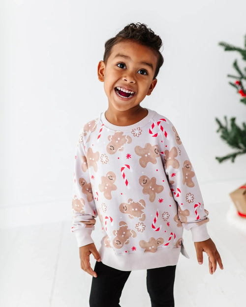 Baby Kids Bamboo Pajamas — Baking Spirits Bright Crew Neck Sweatshirt — Image 17