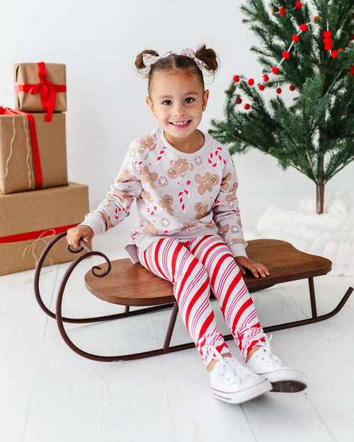 Baby Kids Bamboo Pajamas — Baking Spirits Bright Crew Neck Sweatshirt — Image 5