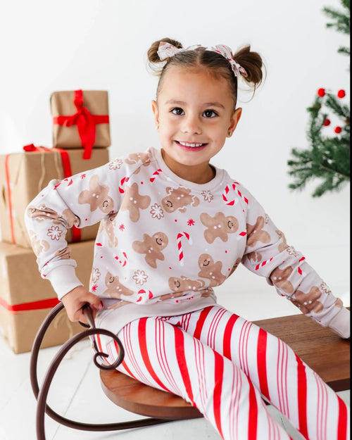 Baby Kids Bamboo Pajamas — Baking Spirits Bright Crew Neck Sweatshirt — Image 1