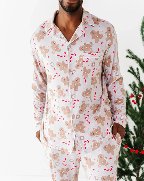 Baby Kids Bamboo Pajamas — Baking Spirits Bright Men's Pajama Set — Image 11