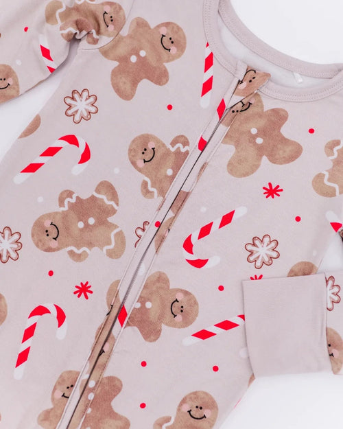 Baby Kids Bamboo Pajamas — Baking Spirits Bright Footie — Image 4
