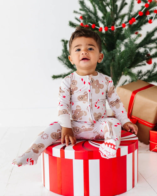 Baby Kids Bamboo Pajamas — Baking Spirits Bright Footie — Image 20