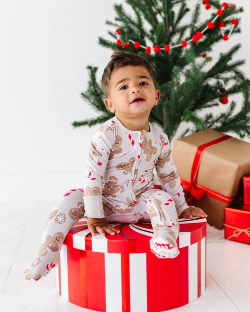 Baby Kids Bamboo Pajamas — Baking Spirits Bright Footie — Image 14