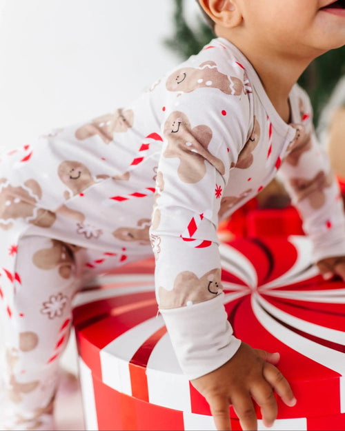 Baby Kids Bamboo Pajamas — Baking Spirits Bright Footie — Image 7