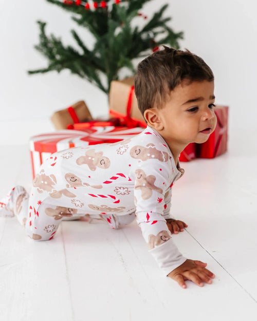 Baby Kids Bamboo Pajamas — Baking Spirits Bright Footie — Image 8