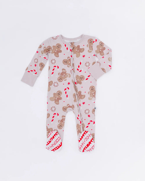 Baby Kids Bamboo Pajamas — Baking Spirits Bright Footie — Image 3