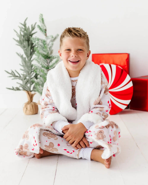 Baby Kids Bamboo Pajamas — Baking Spirits Bright Kids Plush Robe — Image 1