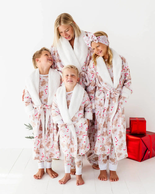 Baby Kids Bamboo Pajamas — Baking Spirits Bright Kids Plush Robe — Image 13