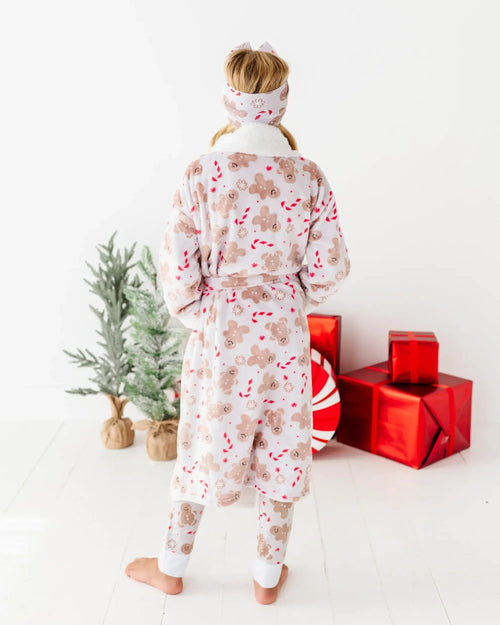 Baby Kids Bamboo Pajamas — Baking Spirits Bright Kids Plush Robe — Image 10