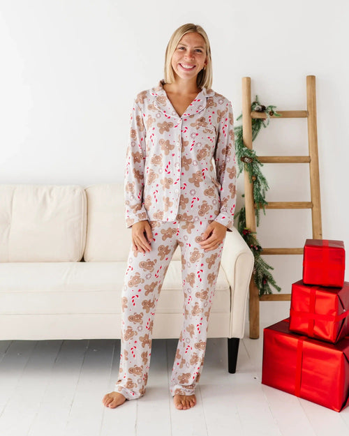 Baby Kids Bamboo Pajamas — Baking Spirits Bright Women's Pajama Set — Image 13