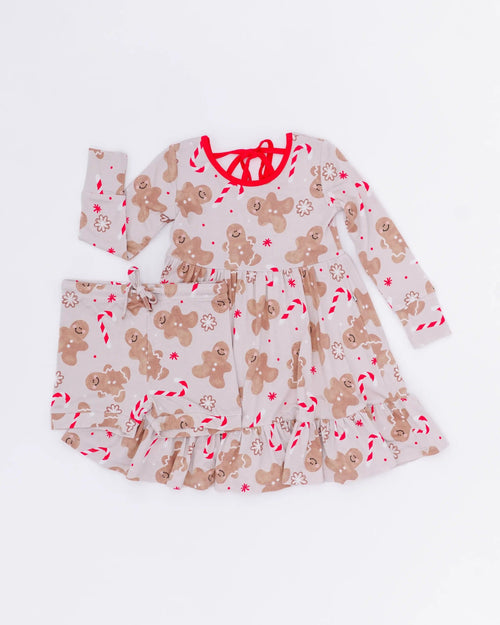 Baby Kids Bamboo Pajamas — Baking Spirits Bright Girls Dress — Image 3