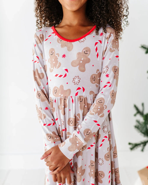 Baby Kids Bamboo Pajamas — Baking Spirits Bright Girls Dress — Image 6