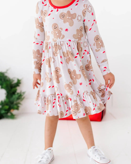 Baby Kids Bamboo Pajamas — Baking Spirits Bright Girls Dress — Image 18