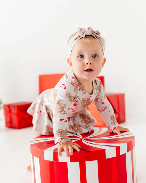 Baby Kids Bamboo Pajamas — Baking Spirits Bright Ruffle Dress — Image 9