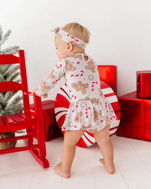 Baby Kids Bamboo Pajamas — Baking Spirits Bright Ruffle Dress — Image 13