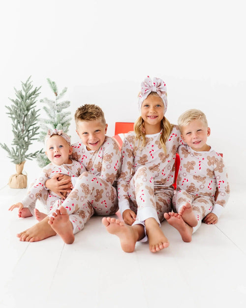Baby Kids Bamboo Pajamas — Baking Spirits Bright Two-Piece Pajama Set — Image 14