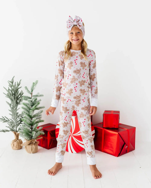 Baby Kids Bamboo Pajamas — Baking Spirits Bright Two-Piece Pajama Set — Image 8