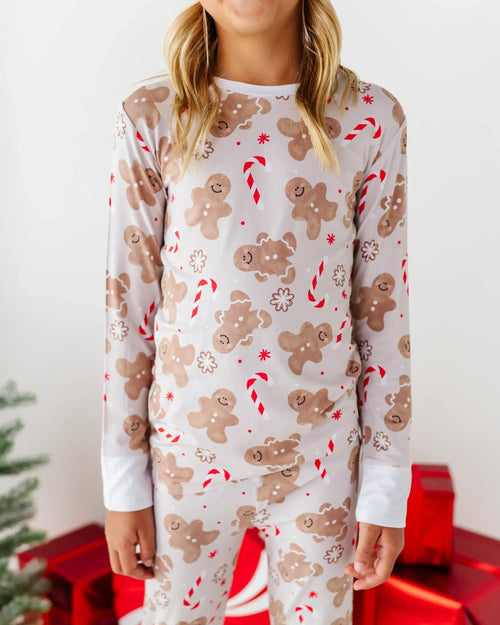 Baby Kids Bamboo Pajamas — Baking Spirits Bright Two-Piece Pajama Set — Image 16