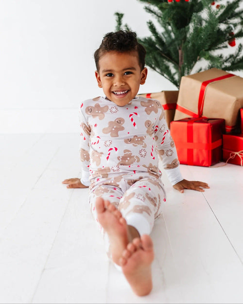 Baby Kids Bamboo Pajamas — Baking Spirits Bright Two-Piece Pajama Set — Image 22