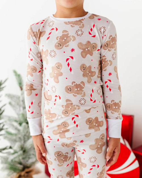 Baby Kids Bamboo Pajamas — Baking Spirits Bright Two-Piece Pajama Set — Image 21