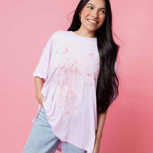 Baby Kids Bamboo Pajamas — Barbie™ Ballet Women's Oversized T-Shirt — Image 1