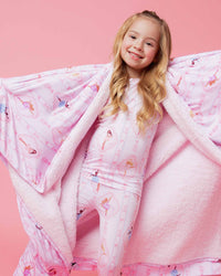 Baby Kids Bamboo Pajamas — Barbie™ Ballet Bum Bum Blanket - Plush — Image 1