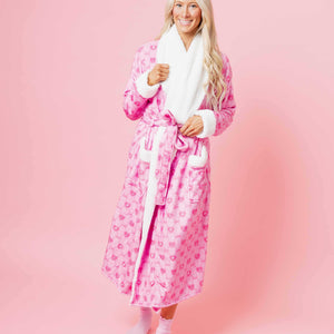 Baby Kids Bamboo Pajamas — Barbie™ Bowtique Adult Plush Robe — Image 1