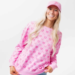 Baby Kids Bamboo Pajamas — Barbie™ Bowtique Women's Relaxed Crew Neck Sweatshirt — Image 1