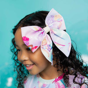 Baby Kids Bamboo Pajamas — Barbie™ Fantasy Woven Alligator Clip — Image 1