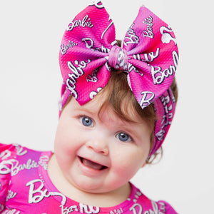 Baby Kids Bamboo Pajamas — Barbie™ Iconic Biggie Bow — Image 1