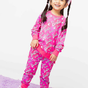 Baby Kids Bamboo Pajamas — Barbie™ Iconic Jogger Set — Image 1
