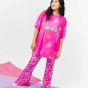 Baby Kids Bamboo Pajamas — Barbie™ Iconic Women's Oversized T-Shirt & Bell Bottoms Set — Image 1