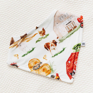 Baby Kids Bamboo Pajamas — Barn to Be Wild Bib — Image 1