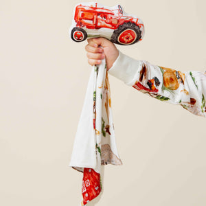 Baby Kids Bamboo Pajamas — Barn to Be Wild Lovey — Image 1