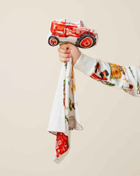 Baby Kids Bamboo Pajamas — Barn to Be Wild Lovey — Image 1