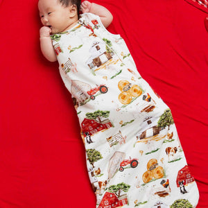 Baby Kids Bamboo Pajamas — Barn to Be Wild Sleep Sack — Image 1