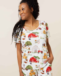 Baby Kids Bamboo Pajamas — Barn to Be Wild Women's Short Sleeve T-Shirt — Image 1