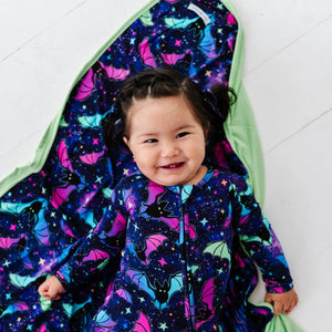 Bums & Roses - Baby & Kids Bamboo Pajamas - Bat Attitude Bum Bum Blanket - Image 1