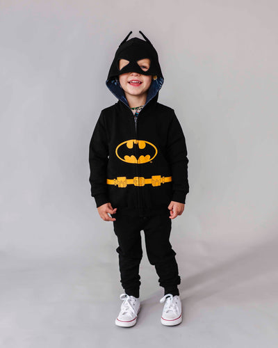 Bums & Roses - Baby & Kids Bamboo Pajamas - BATMAN™ Caped Crusader Reversible Jacket - Image 1