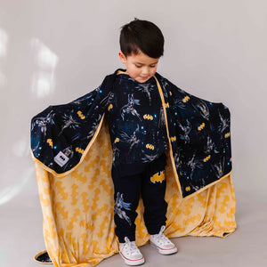 Baby Kids Bamboo Pajamas — BATMAN™ Caped Crusader Bum Bum Blanket — Image 1