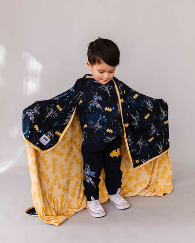 Bums & Roses - Baby & Kids Bamboo Pajamas - BATMAN™ Caped Crusader Bum Bum Blanket - Image 1