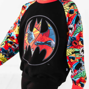 Bums & Roses - Baby & Kids Bamboo Pajamas - BATMAN DC Comics™ Crew Neck Sweatshirt - Red - Image 1