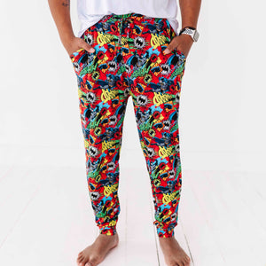 Bums & Roses - Baby & Kids Bamboo Pajamas - BATMAN DC Comics™ Men's Lounge Pants - Red - Image 5