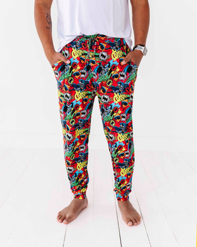 Bums & Roses - Baby & Kids Bamboo Pajamas - BATMAN DC Comics™ Men's Lounge Pants - Red - Image 5