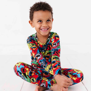 Baby Kids Bamboo Pajamas — BATMAN DC Comics™ Two-Piece Pajama Set - Red — Image 1