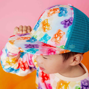 Baby Kids Bamboo Pajamas — Beary Gummy Hat — Image 1