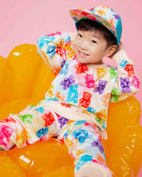 Baby Kids Bamboo Pajamas — Beary Gummy Jogger Set — Image 1