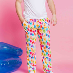 Baby Kids Bamboo Pajamas — Beary Gummy Men's Pajama Pants — Image 1