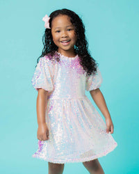 Baby Kids Bamboo Pajamas — Shimmer Sequin Party Dress — Image 1
